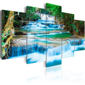 Kép - Blue Waterfall in Kanchanaburi, Thailand