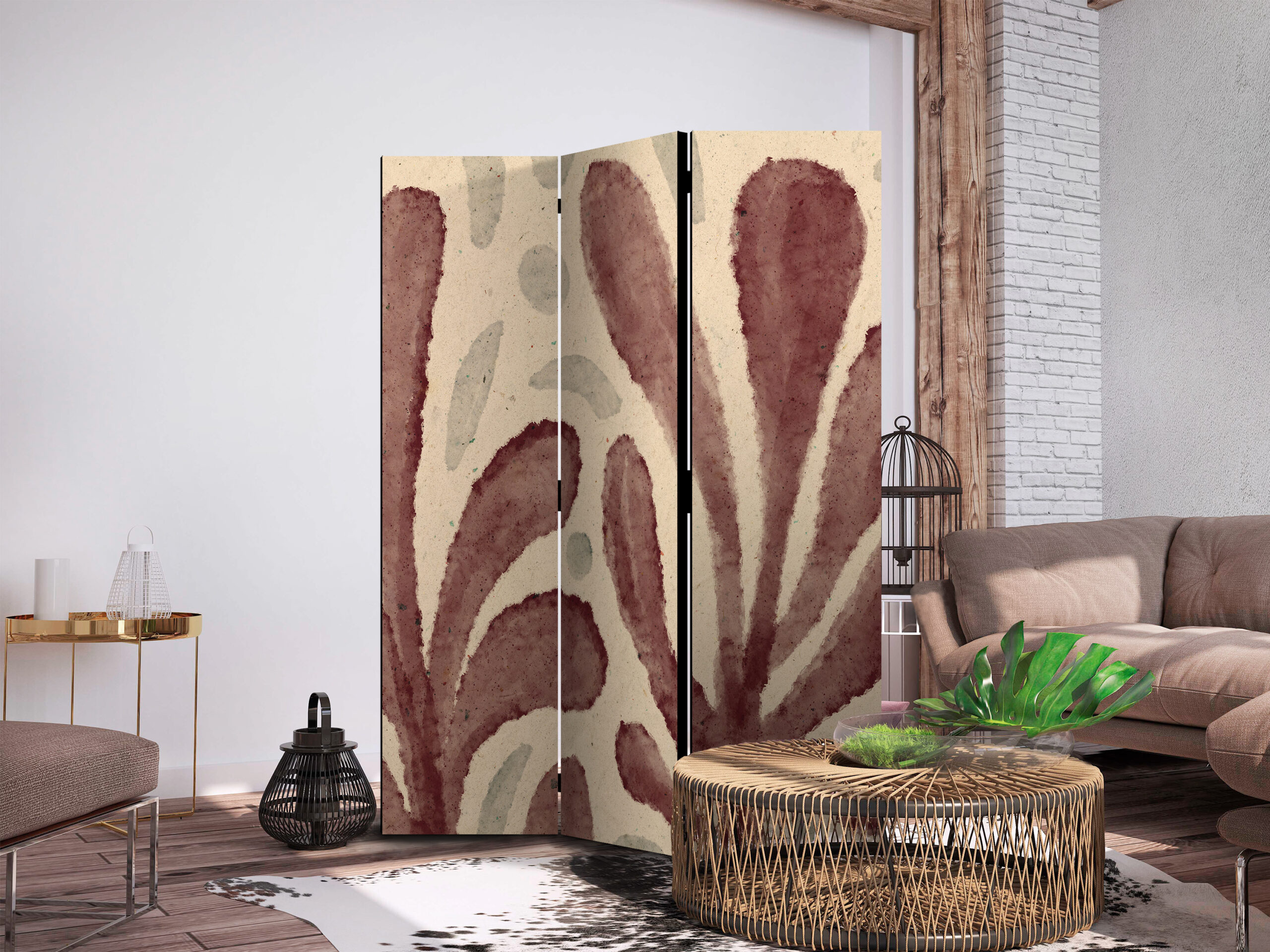 Paraván - Waving Leaves - Irregular Plant Shapes in the Style of Matisse - Image 5