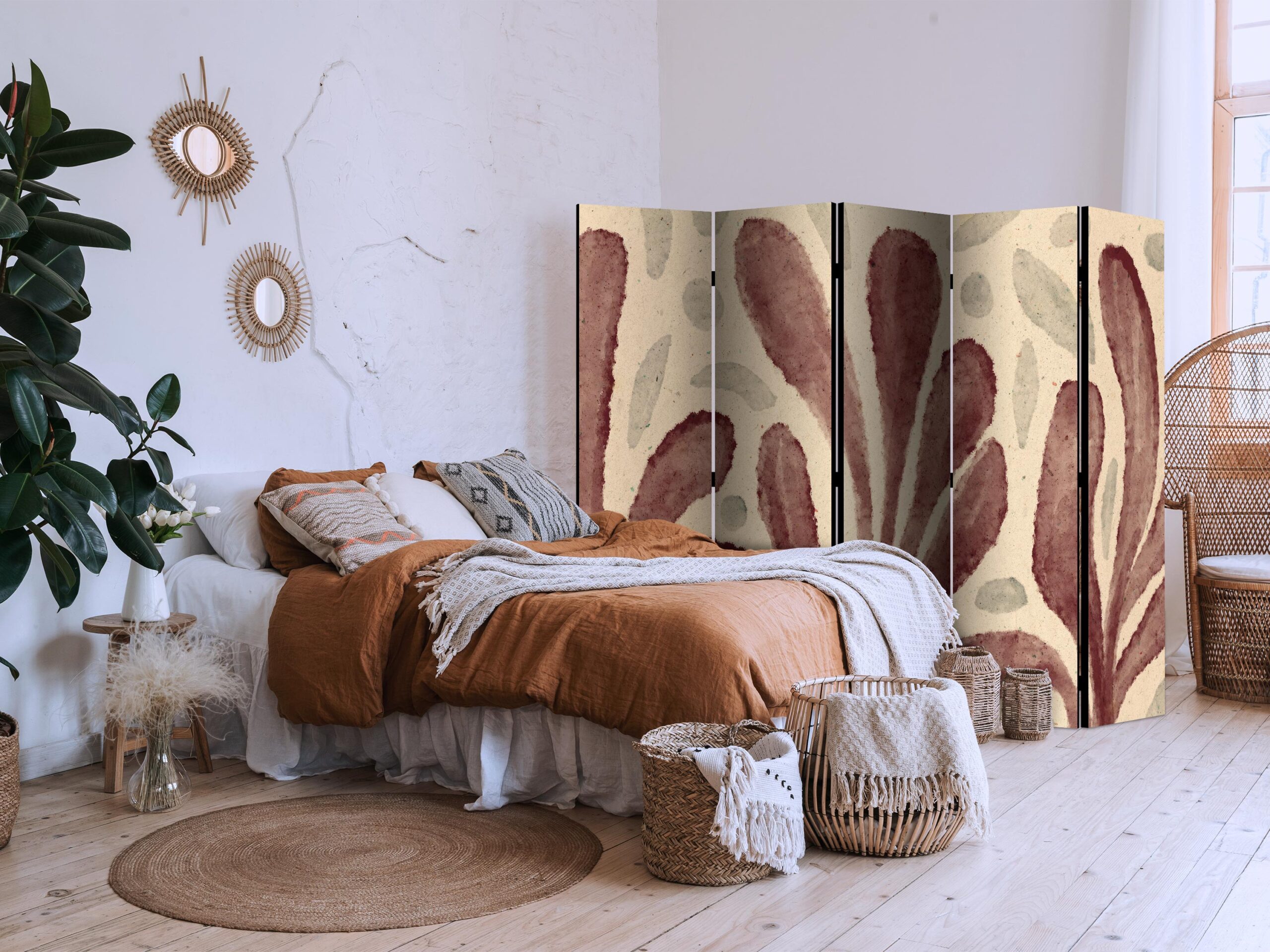 Paraván - Waving Leaves - Irregular Plant Shapes in the Style of Matisse - Image 5