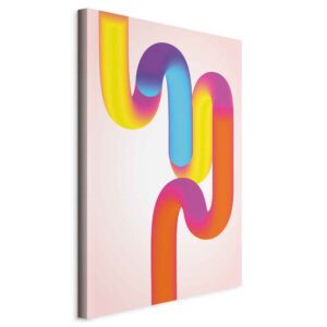 Kép - Colorful Turns - Dynamic Composition in Shades of Yellow Pink and Blue