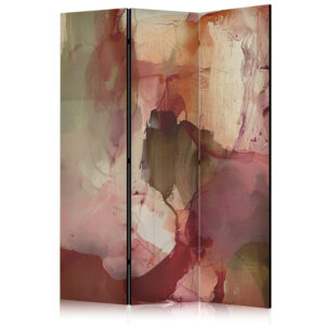 Paraván - Rose Abstraction - Spilled Watercolor Paint in Spring Colors