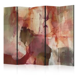 Paraván - Rose Abstraction - Spilled Watercolor Paint in Spring Colors