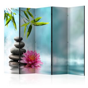 Paraván - Water Lily and Zen Stones II