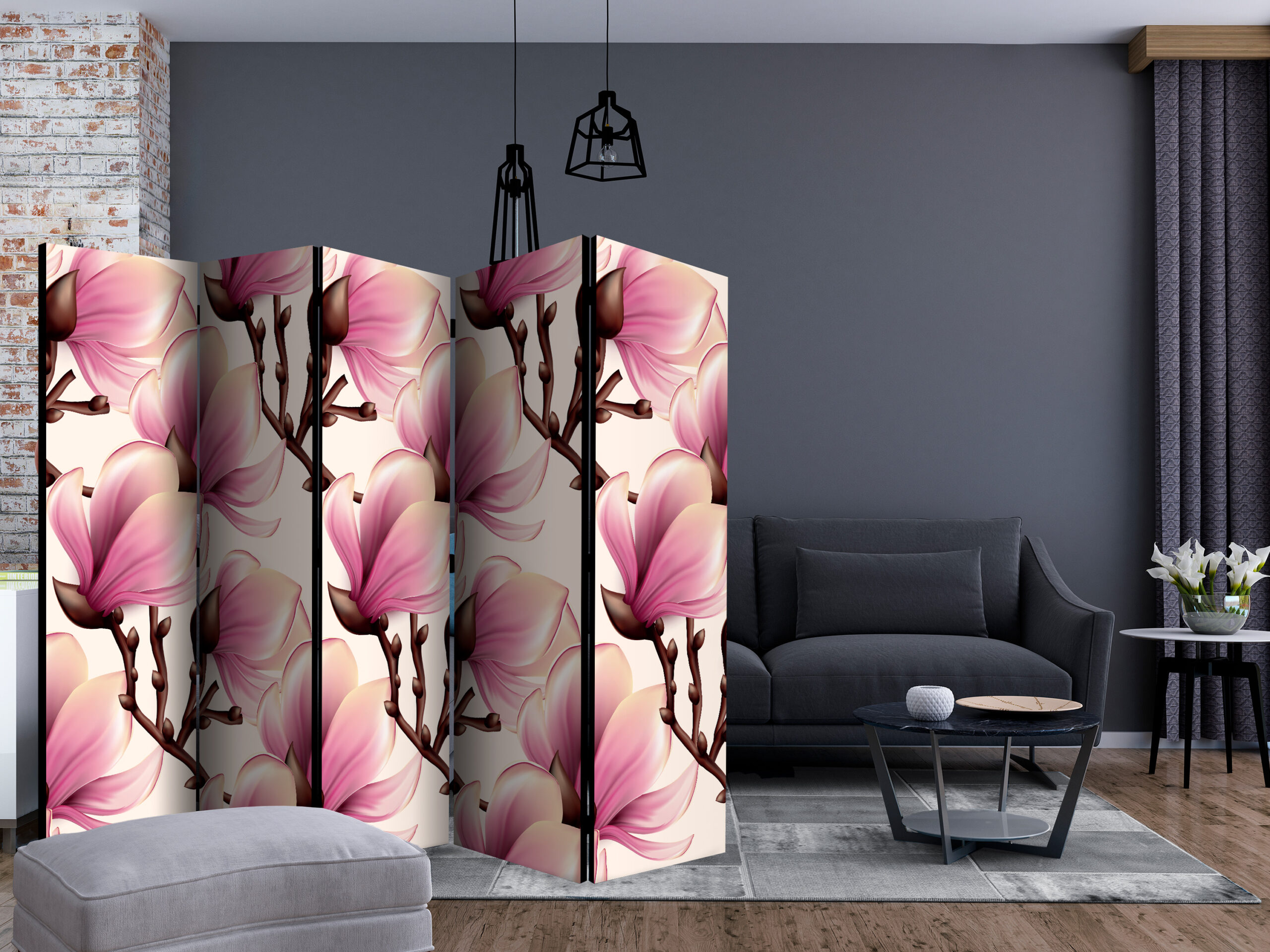 Paraván - Blooming Magnolias II - Image 2