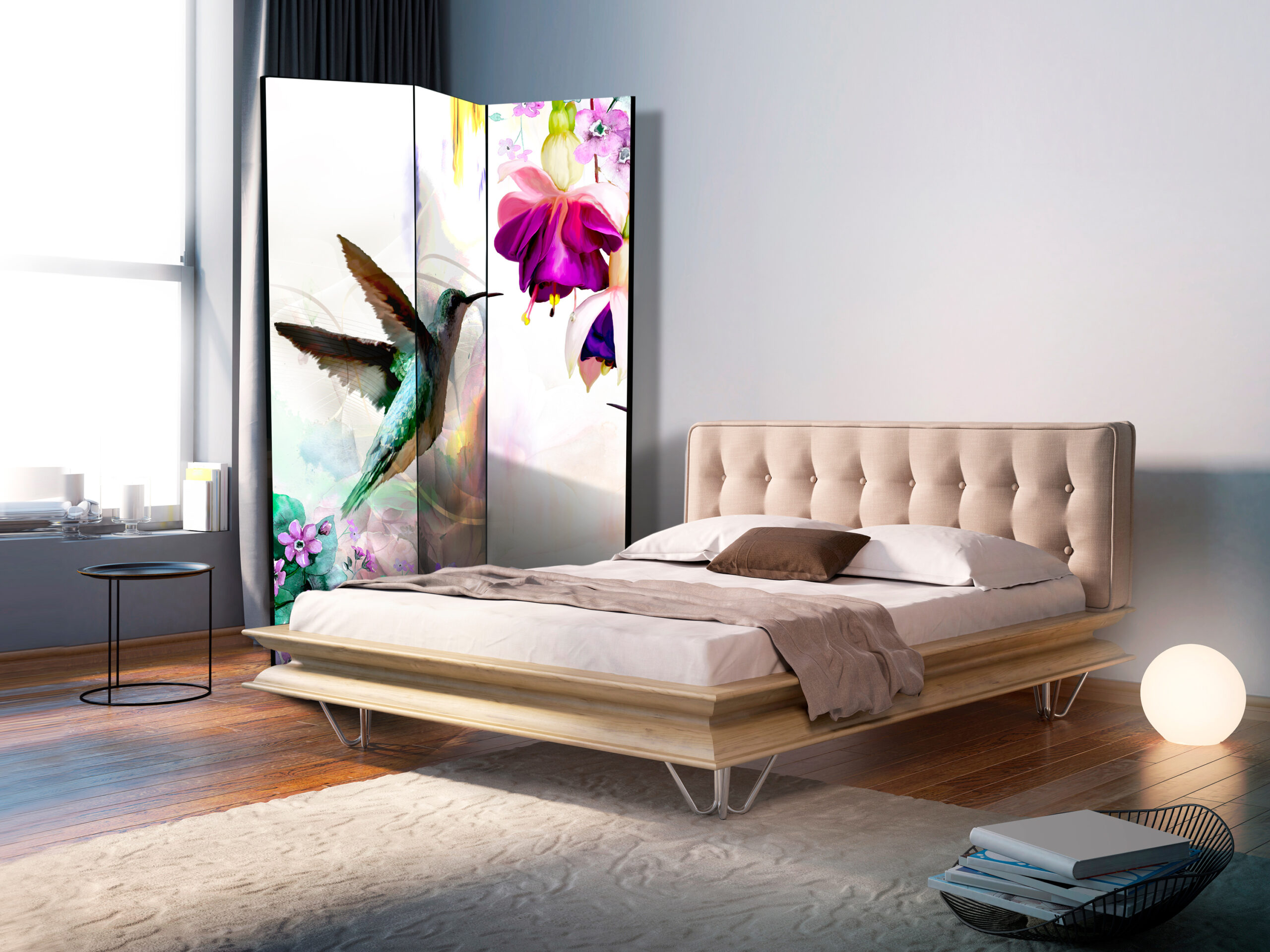 Paraván - Hummingbirds and Flowers - Image 2