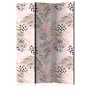 Paraván - Pink Palm Leaves