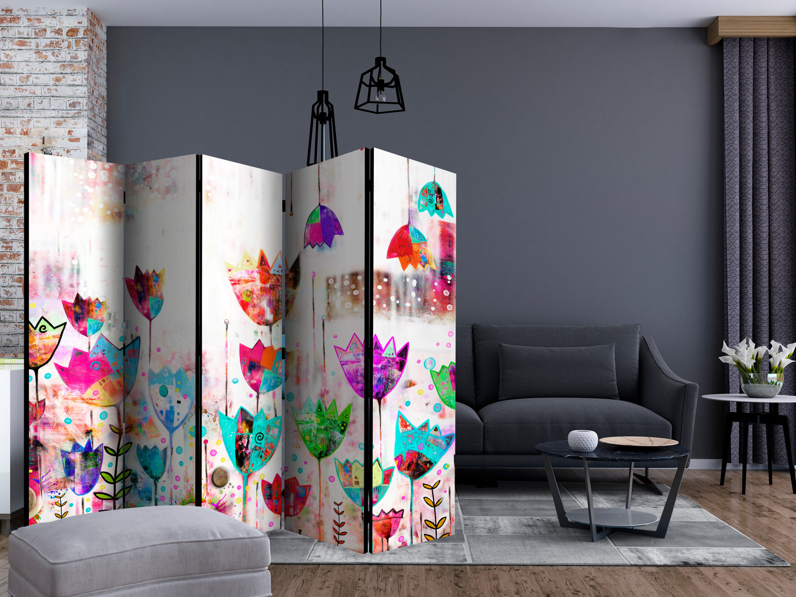Paraván - Colorful tulips II - Image 2