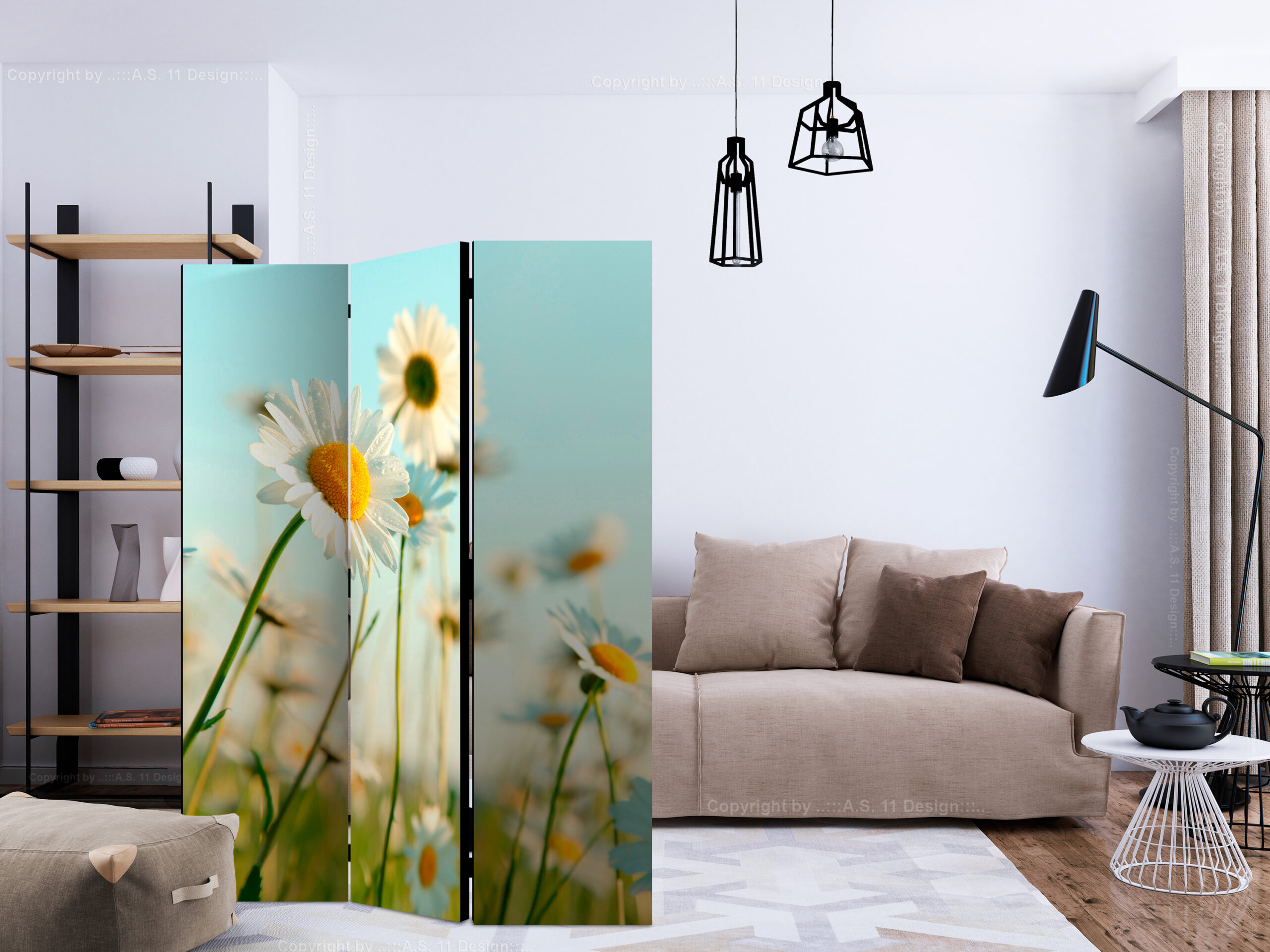 Paraván - Daisies - spring meadow - Image 2