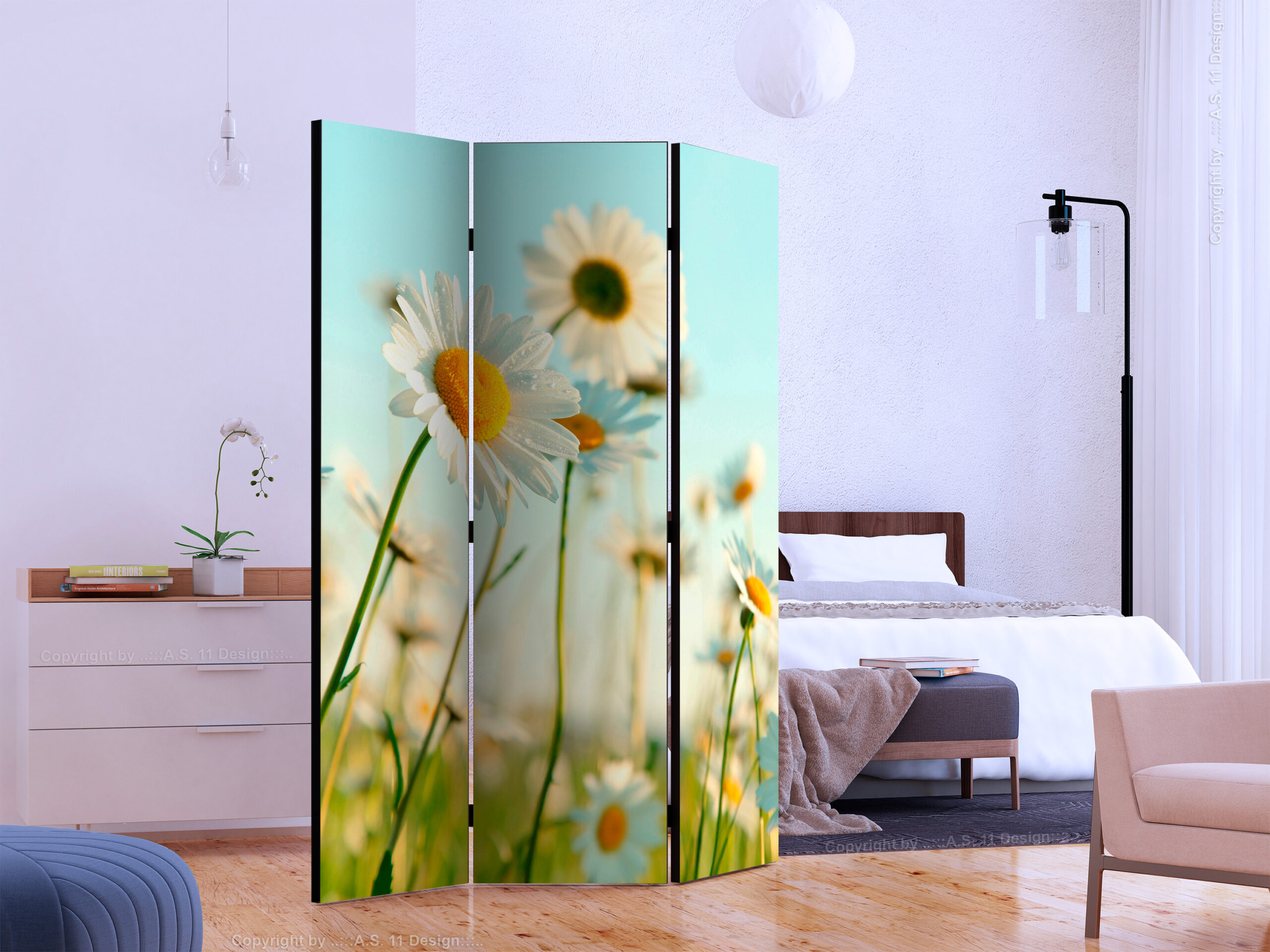 Paraván - Daisies - spring meadow - Image 5