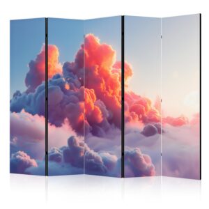 Paraván - Twilight Spectacle: Clouds in Shades of Pink and Purple