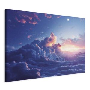 Kép - Night Concert in the Mountains: Clouds Illuminated by the Last Rays of the Sun