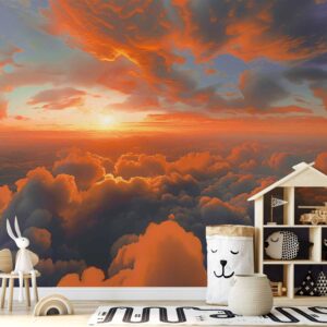 Fotótapéta - When Dawn Tickles the Clouds: A Spectacle of Colors on the Morning Sky