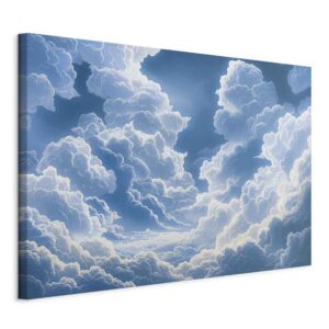 Kép - Blue Sky Breaking Through White Fluffy Clouds