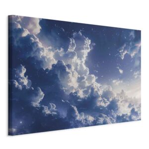 Kép - Starry Clouds and Delicate Light Over a Corner of the Sky