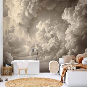 Fotótapéta - Whisper of Illuminated Clouds: Soft Play of Light in the Theater of the Heavens