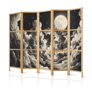 Japán paraván - Moon and Stars Singing Among the Great Clouds