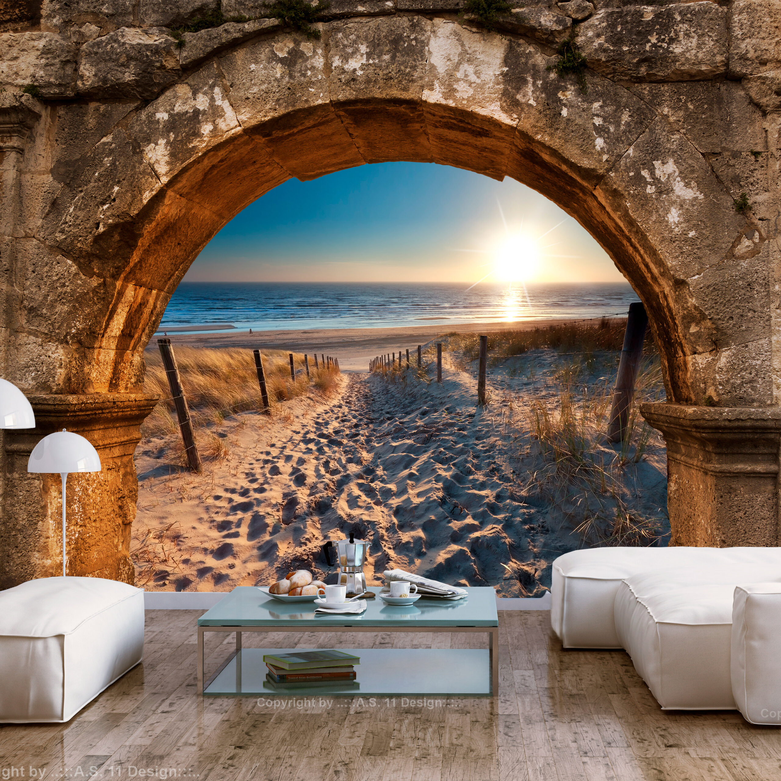 Fotótapéta - Arch and Beach - Image 2
