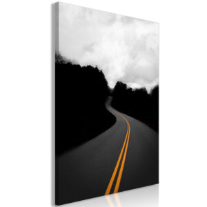 Kép - Path Between Trees (1-part) - Black and White Skyline Landscape
