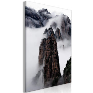 Kép - High Mountains in Mist (1-part) - Landscape of Clouds Amid Rocks