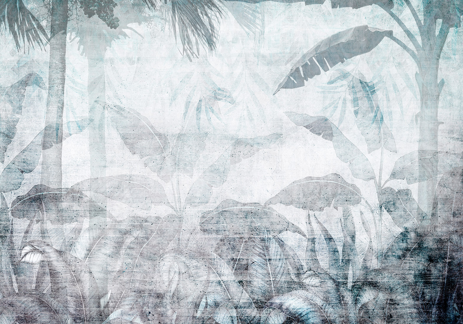 Fotótapéta - Vanishing jungle - landscape of exotic nature in blue tones - Image 6