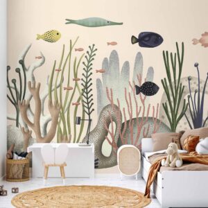 Fotótapéta - Underwater World - Fish and Corals in Pastel Colours