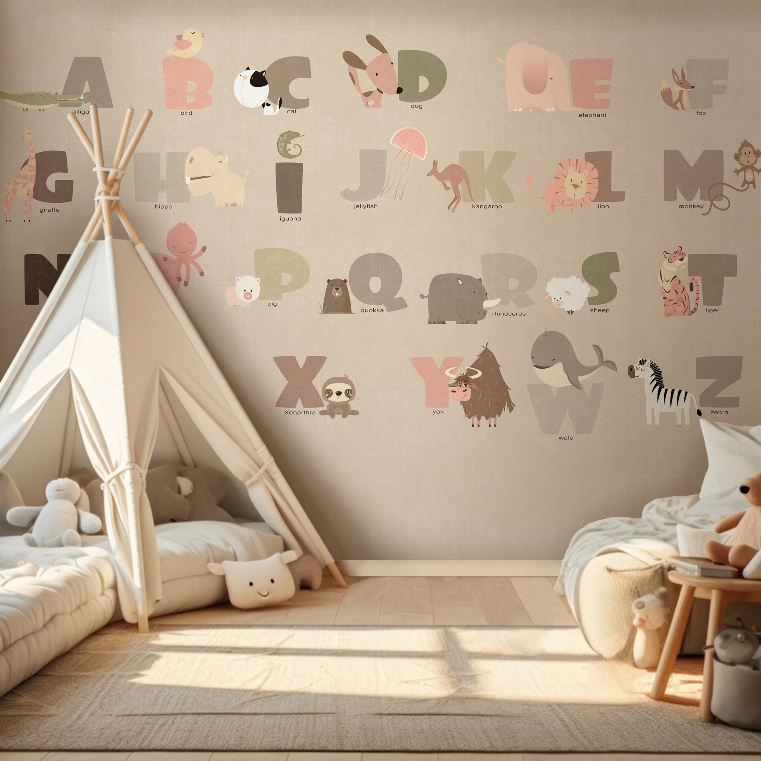 Fotótapéta - A Beige Alphabet - Image 2