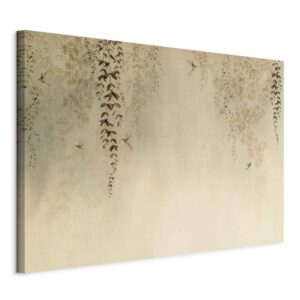 Kép - Spring Orchard - Hummingbirds Among Tree Branches in Beige Shades