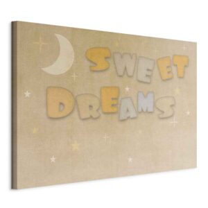 Kép - Sweet Dreams - Pastel Inscription Surrounded by the Moon and Stars