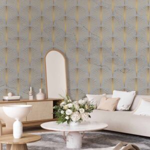 Fotótapéta - Linear Pattern With Gold