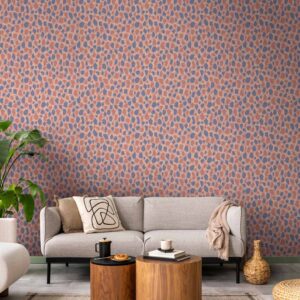 Tapéta - Giraffe Pattern - colorful animal pattern in blue-pink spots.