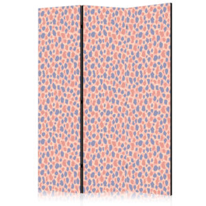 Paraván - Giraffe Pattern - Colorful Animal Pattern in Blue-Pink Spots