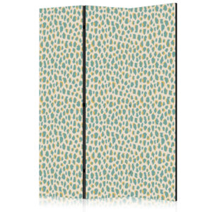 Paraván - Giraffe Pattern - Animal Pattern in Turquoise Spots on a Light Background