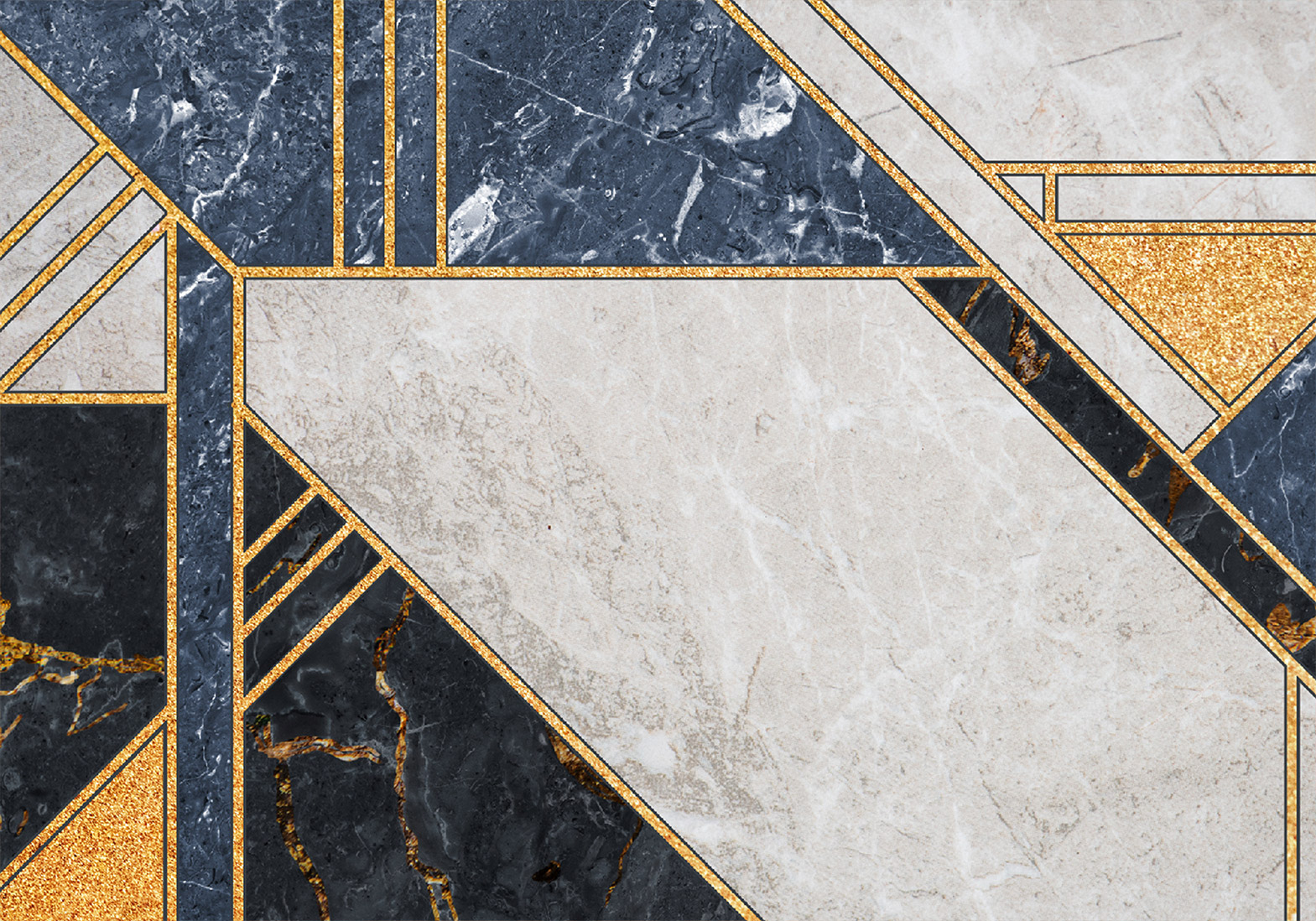 Fotótapéta - Expressive Pattern in Gold and Garnet - Image 6