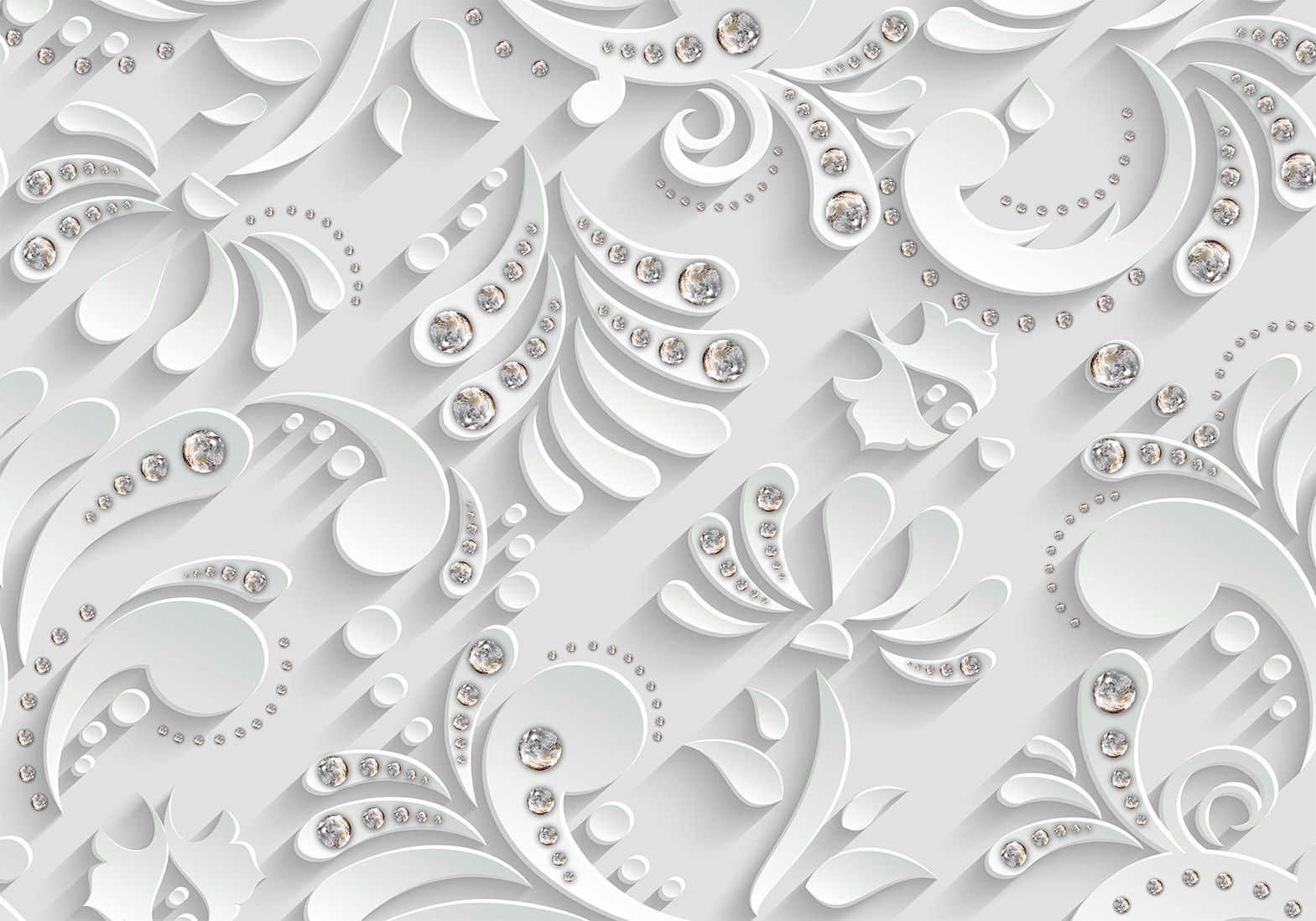 Fotótapéta - Flowers with Crystals - Image 6
