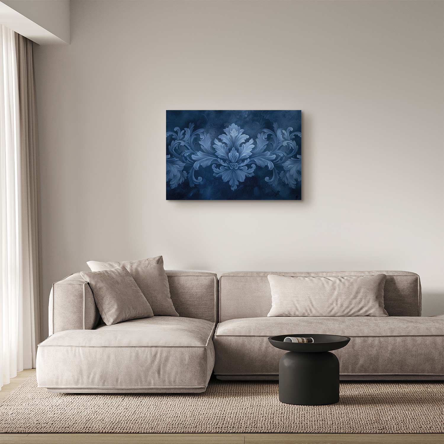 Kép - Ornament in Blue and Cool Colors Dark Blue Decoration - Image 2
