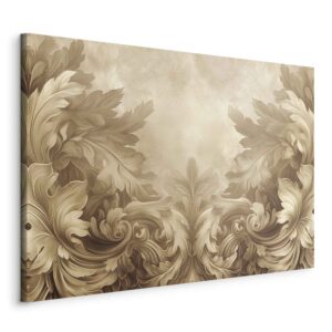 Kép - Carved Baroque Ornaments Rich Composition in Sepia Colors