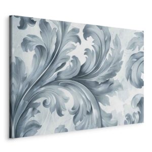 Kép - Stone Baroque Ornaments in Light Shades of Gray-Blue