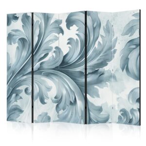 Paraván - Stone Baroque Ornaments in Light Shades of Gray and Blue