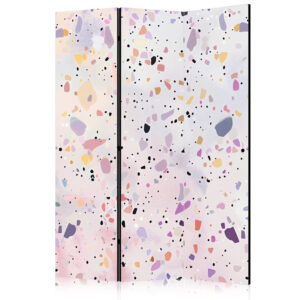 Paraván - Terrazzo in Confetti Style - Violet-Pink - Colorful Pattern