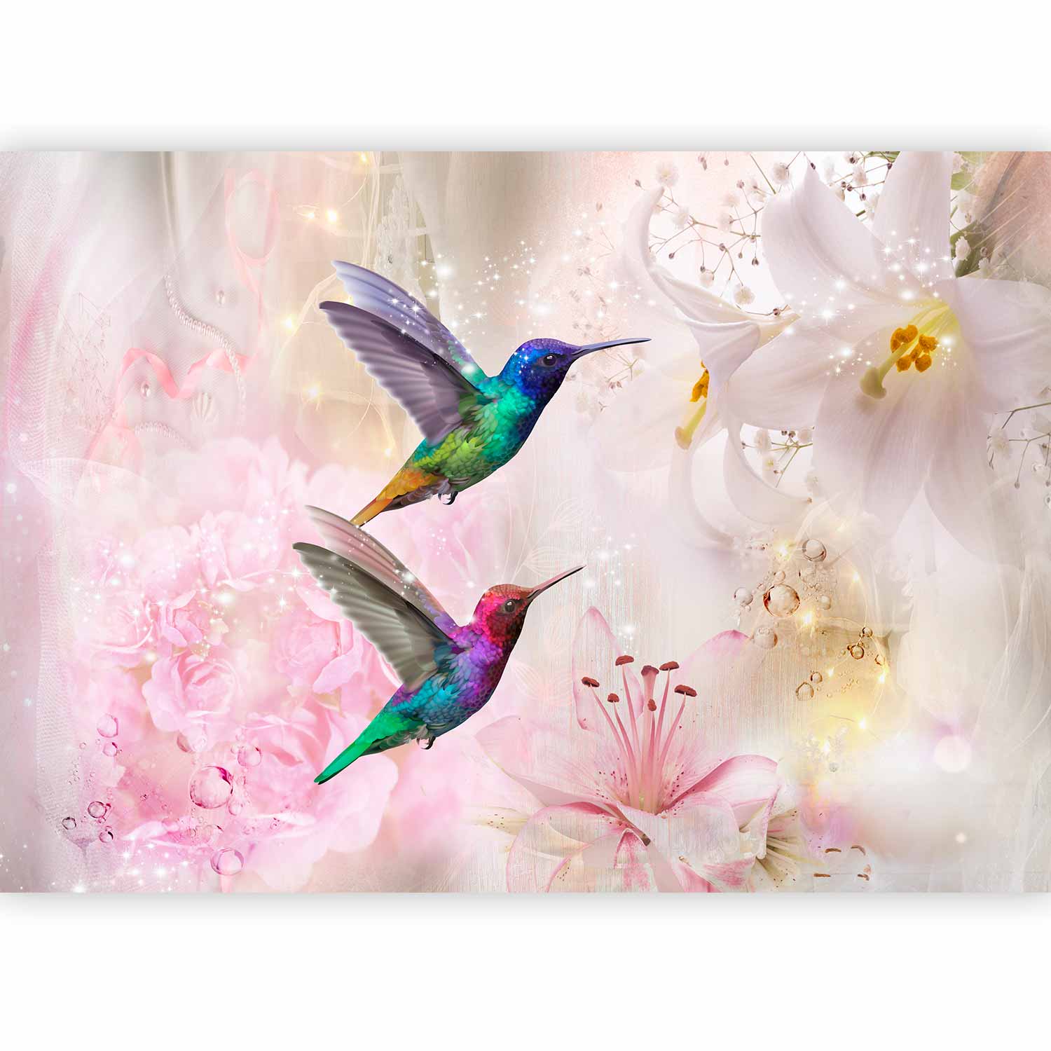Fotótapéta - Colourful Hummingbirds (Pink) - Image 5