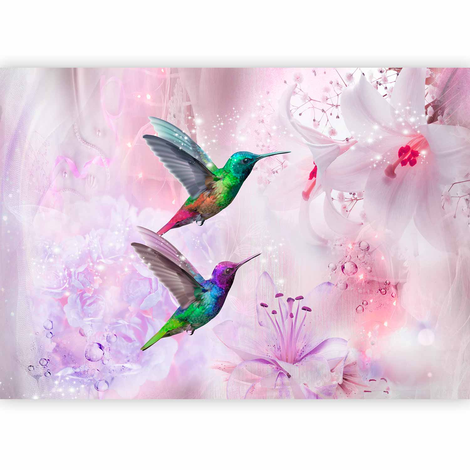 Fotótapéta - Colourful Hummingbirds (Purple) - Image 5