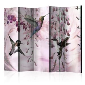 Paraván - Flying Hummingbirds (Pink) II