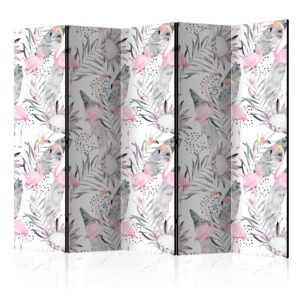 Paraván - Flamingos and Twigs II