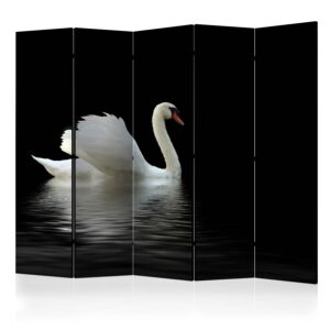 Paraván - swan (black and white) II