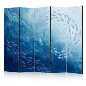 Paraván - Schools of Fish - Luminous Clusters of Fish in Blue Colors Among Sea Depths