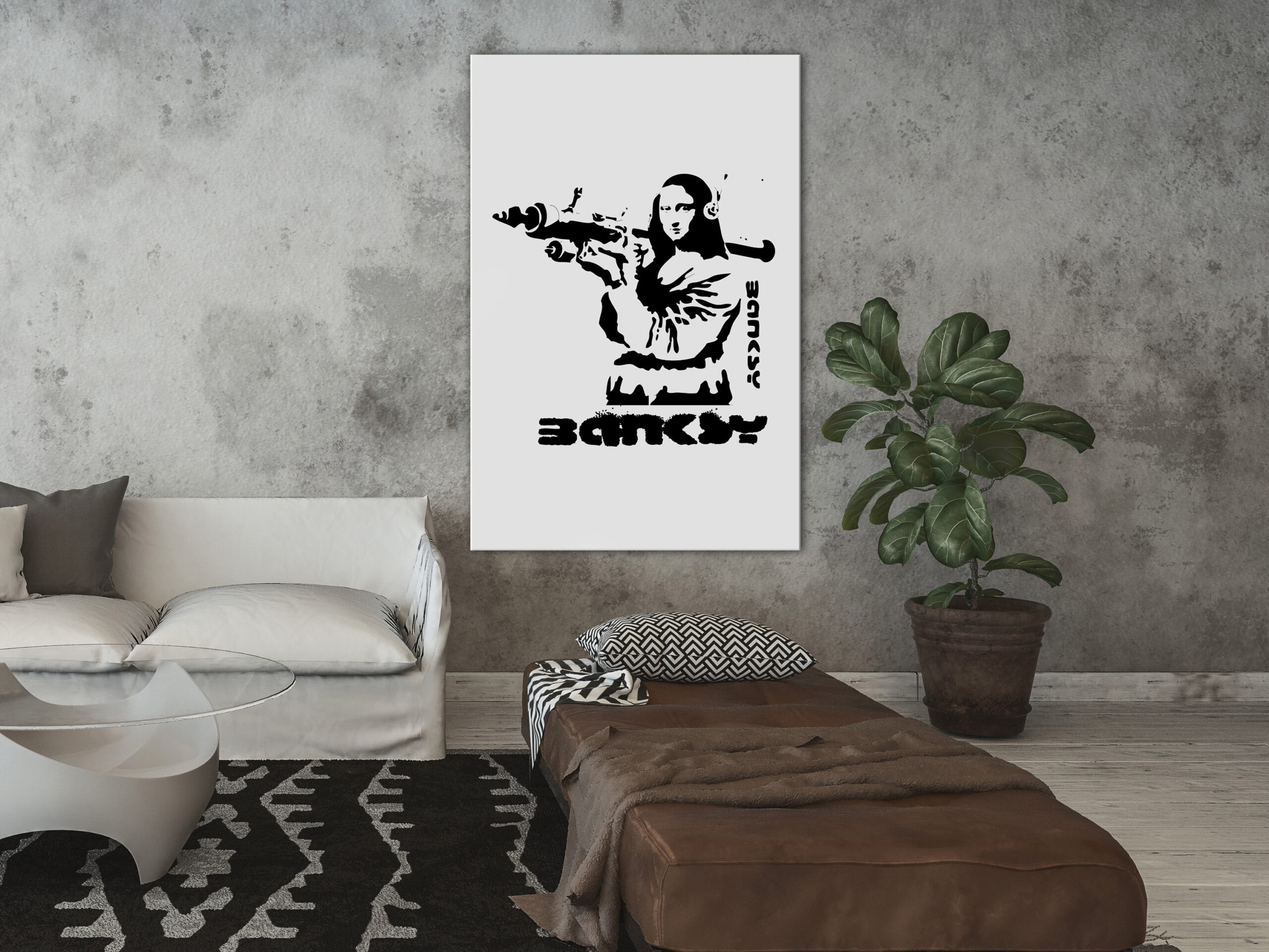 Kép - Contrast Duel (1-part) - Banksy on Mural with Mona Lisa - Image 2