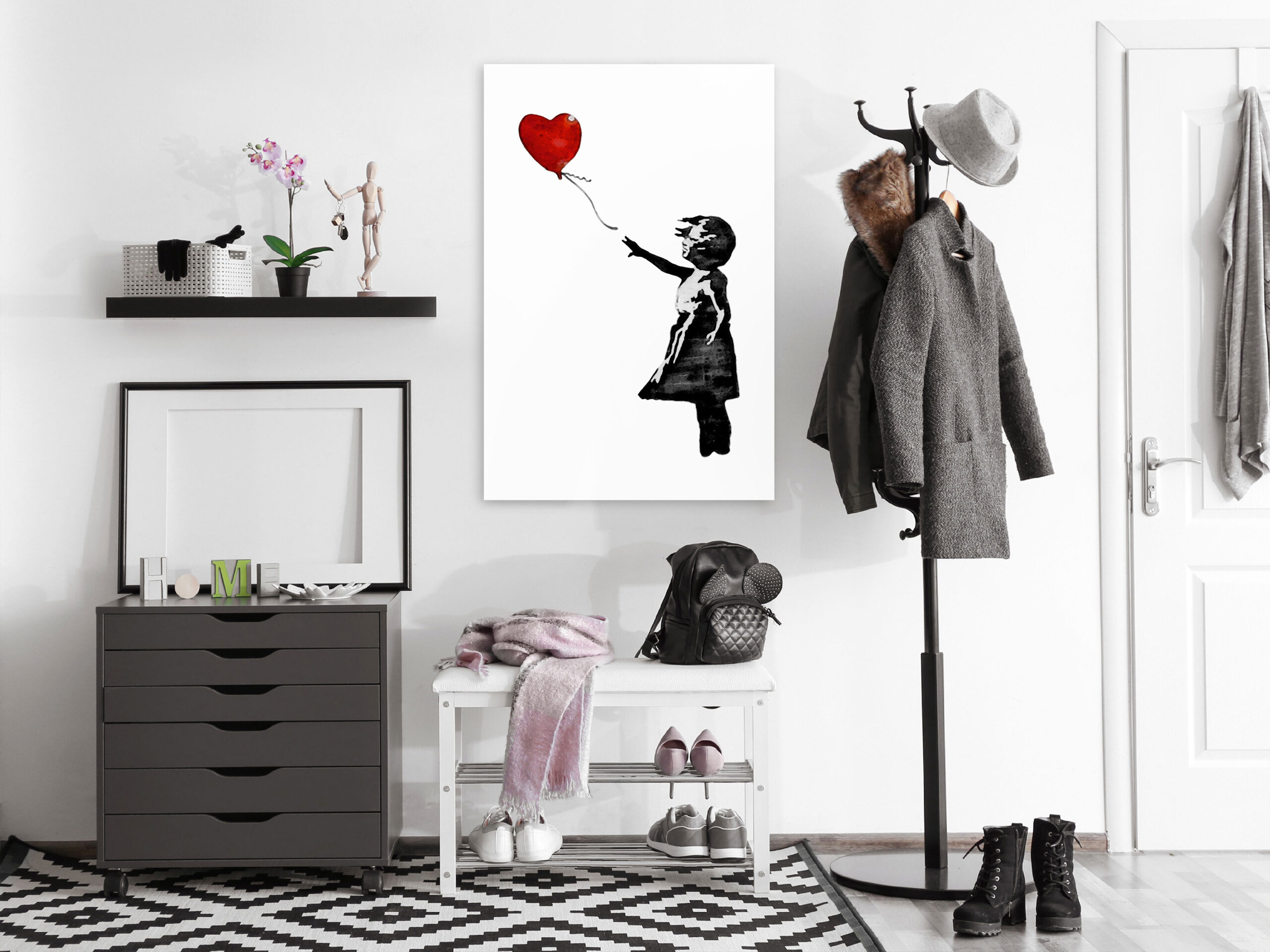 Kép - Banksy: Girl with Balloon (1 Part) Vertical - Image 6