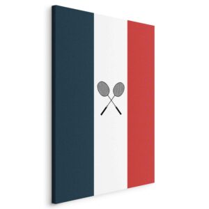 Kép - Black Badminton Rackets Against the Backdrop of the French Flag