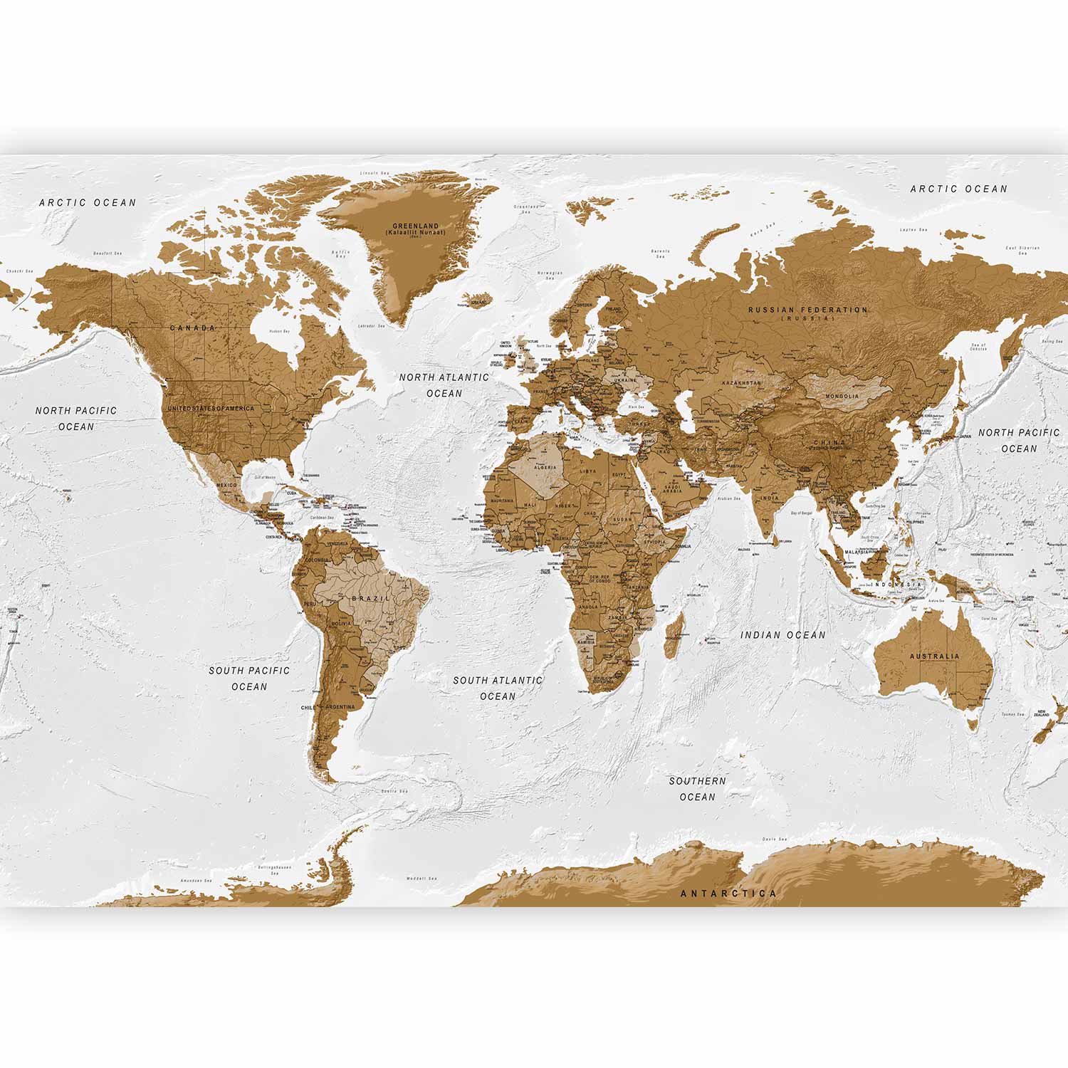Fotótapéta - World Map: White Oceans - Image 5