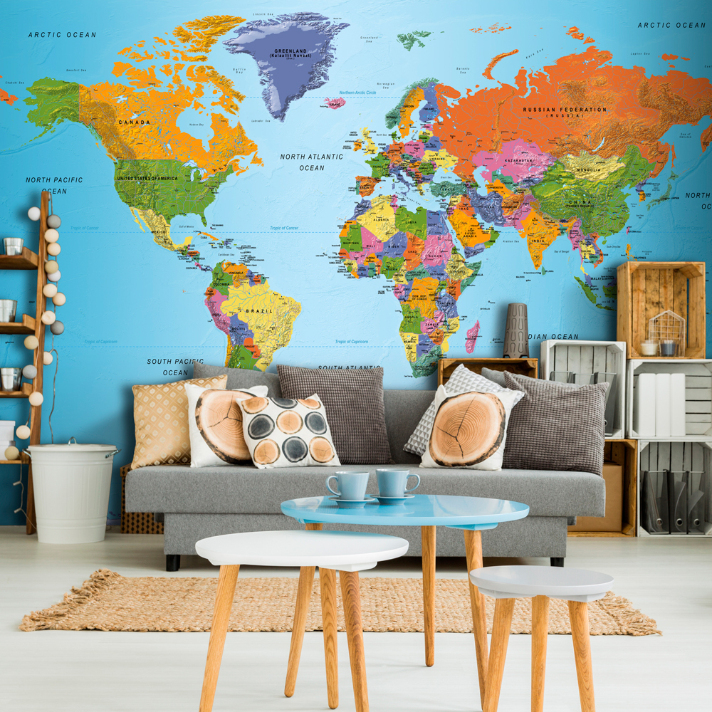 Fotótapéta - World Map: Colourful Geography - Image 2